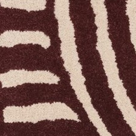 Reef Curve Modern Abstract Rug - Plum Pattern detail
