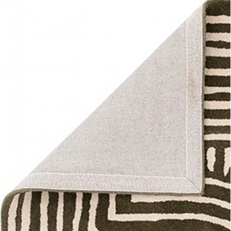 Reef Curve Modern Abstract Rug - Forest Backing Detail