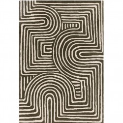 Reef Curve Modern Abstract Rug - Forest