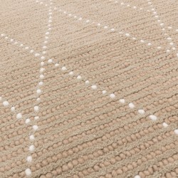 Nepal Sand/ Cream Linear Rug Pattern Detail