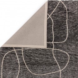 Mason Linear Abstract Rug Backing Detail