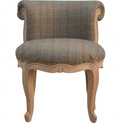 Multi Tweed Studded Chair Front View