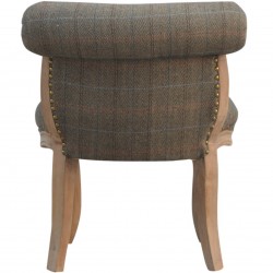 Multi Tweed Studded Chair Rear View