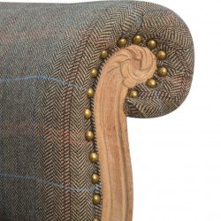 Multi Tweed Studded Chair Arm Detail