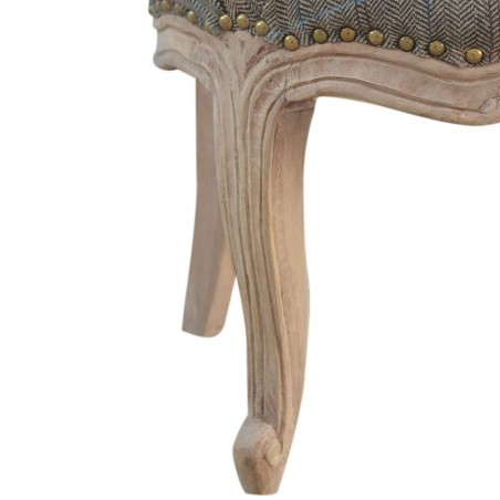 Multi Tweed Studded Chair Leg Detail