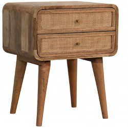 Chester Woven Front Two Drawer Bedside Unit