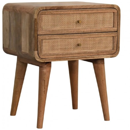 Chester Woven Front Two Drawer Bedside Unit