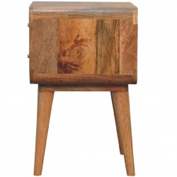 Chester Woven Front Two Drawer Bedside Unit Side View