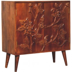 Botanic Two Door Cabinet with Carved Fronts
