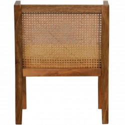 Larissa Mustard Cotton Velvet Chair Rear View