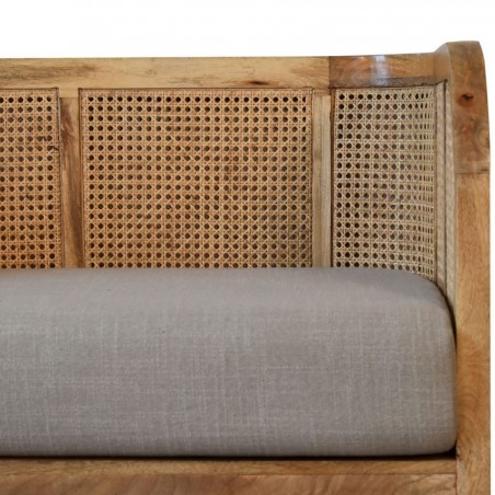 Larissa Mud Linen Two Seater Sofa Front Detail