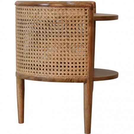 Larrisa Woven Curved Bedside Unit Side View