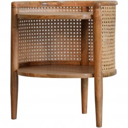 Larrisa Woven Curved Bedside Unit angled View