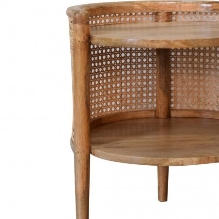 Larrisa Woven Curved Bedside Unit front View