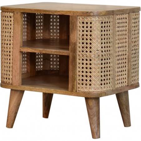 Larrisa Woven Open Bedside Unit Angled View