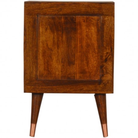 Manila Copper Two Drawer Bedside Unit Rear View