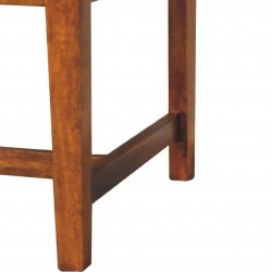 Ranchal Cream Boucle Rattan Dining Chair Leg Detail