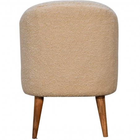 Pindray Cream Boucle Tub Chair Rear View