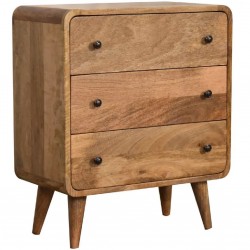 Finse Mini Curved Three Drawer Chest
