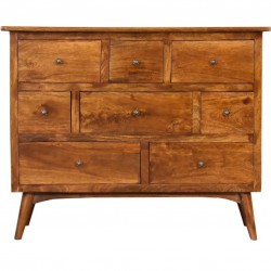Chester Solid Wood Eight Drawer Chest Front View