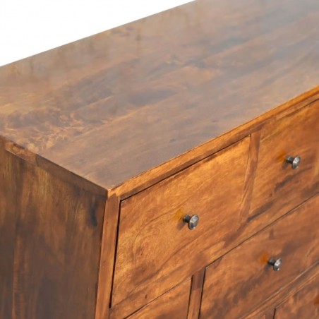 Chester Solid Wood Eight Drawer Chest Top Detail