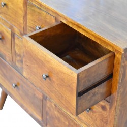 Chester Solid Wood Eight Drawer Chest Drawer Detail