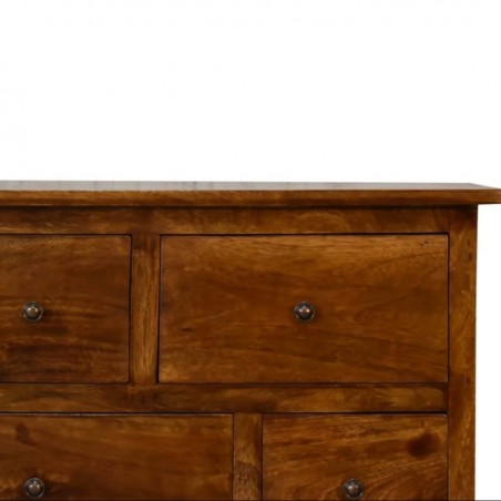 Chester Solid Wood Eight Drawer Chest Frot Detail