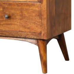 Chester Solid Wood Eight Drawer Chest Leg Detail