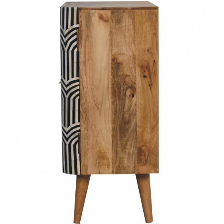 Edessa Two Door Cabinet with Bone Inlay Side View