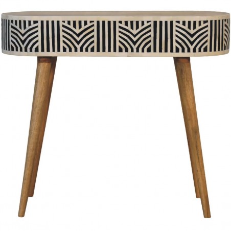 Edessa One Drawer Bone Inlay Console Table Rear View