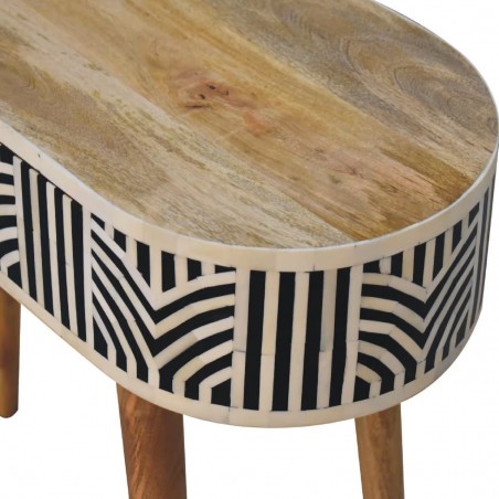 Edessa One Drawer Bone Inlay Console Table Top Detail