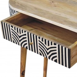 Edessa One Drawer Bone Inlay Console Table Drawer Detail