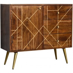 Chester Gold Inlay Abstract Sideboard