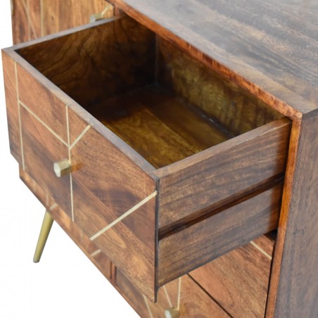 Chester Gold Inlay Abstract Sideboard Drawer Detail