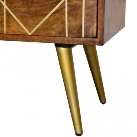 Chester Gold Inlay Abstract Sideboard Leg Detail