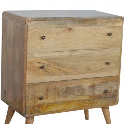 Finse Curved Three Drawer Chest Detail