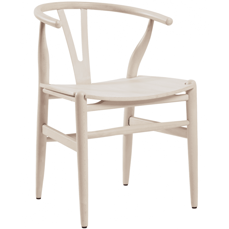 An image of Albany Wishbone Style Armchair - Whitewash