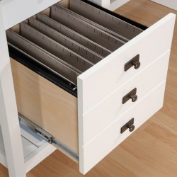 Colony Shaker Style L-Shaped Desk Filing Drawer Detail