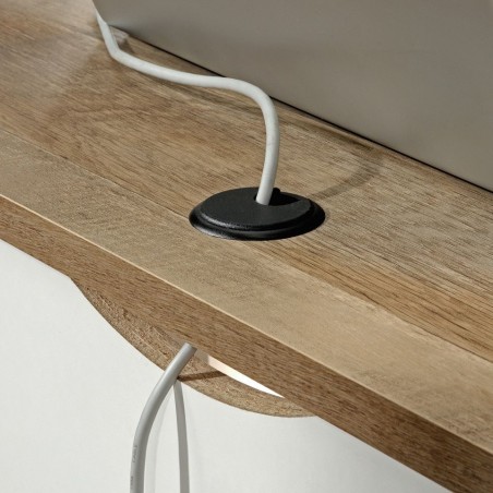 Colony Shaker Style L-Shaped Desk Cable management Detail