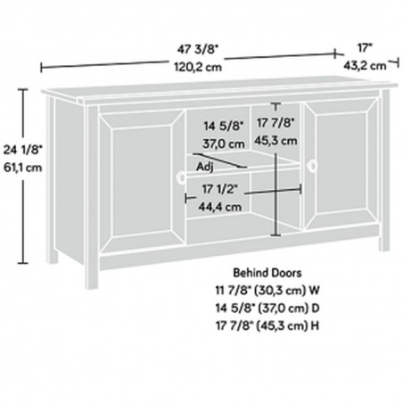 Barrister Home Low TV Unit Dimensions