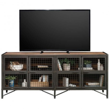 Boulevard Cafe Industrial Style Sideboard With TV Front View