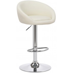 Luca Bar Stool, cream, front angled view