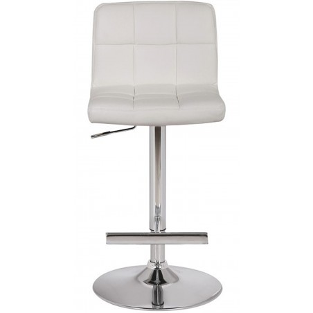 Allegro Faux Leather Bar Stool - White Front View