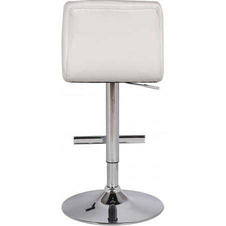 Allegro Faux Leather Bar Stool - White Rear View