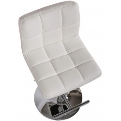 Allegro Faux Leather Bar Stool - White Top View