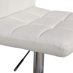 Allegro Faux Leather Bar Stool - White Seat Detail