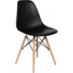 Eames Style DSW Chair - Black