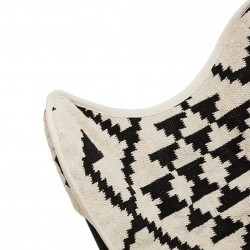 Hatay Aztec Butterfly Chair - Black/White Back Detail