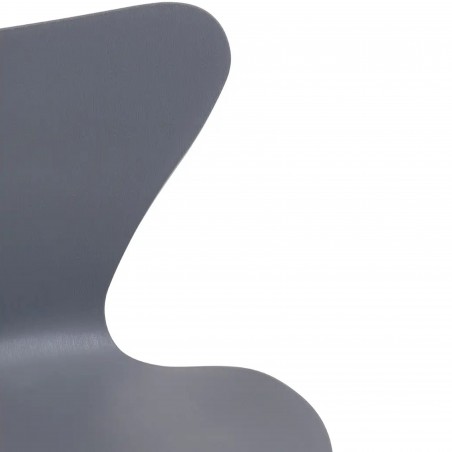 Leila Plastic Dining Chair with Gold Metal Legs - Grey Seat Detail