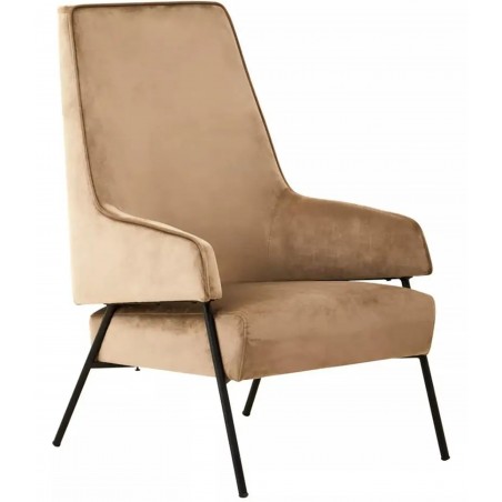 Henia Velvet Upholstered Accent Chair - Mink